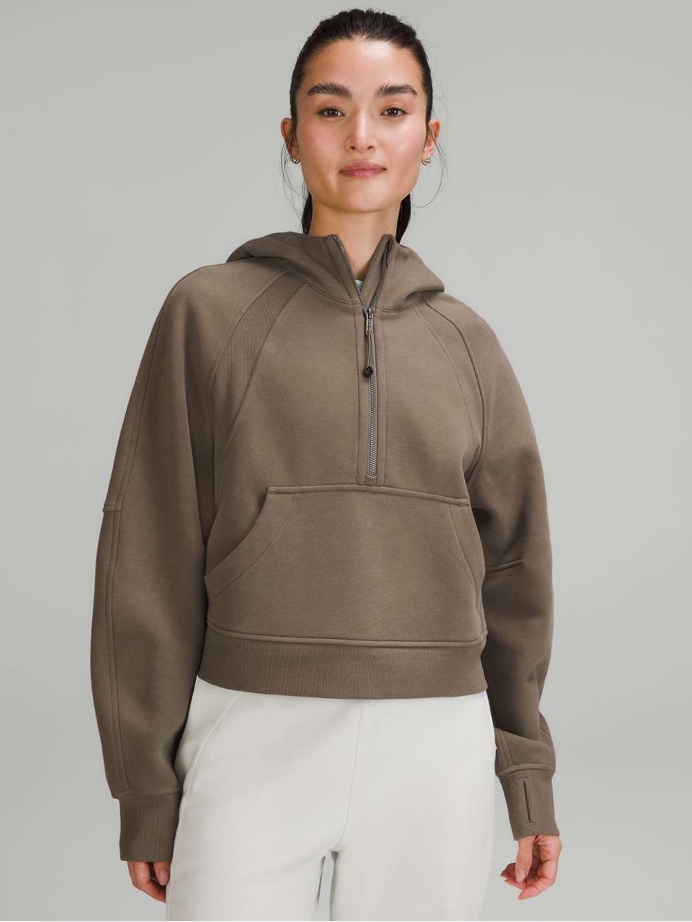 Lululemon Scuba Oversized Half Zip Hoodie - Brown Nomad